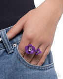 Paparazzi "Delicate Duo" Purple Ring Paparazzi Jewelry