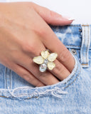 Paparazzi "Fanciful Feature" Yellow Ring Paparazzi Jewelry