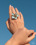 Paparazzi "Fast Florals" Blue Ring Paparazzi Jewelry