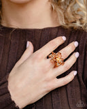 Paparazzi "Floral Fable" Brown Ring Paparazzi Jewelry