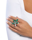 Paparazzi "Floral Fix" Green Ring Paparazzi Jewelry
