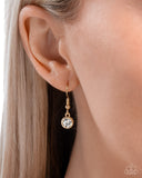 Paparazzi "Sneaker Shimmer" Gold Necklace & Earring Set Paparazzi Jewelry