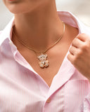 Paparazzi "Cuddly Chic" Gold Necklace & Earring Set Paparazzi Jewelry