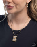 Paparazzi "Cuddly Chic" Gold Necklace & Earring Set Paparazzi Jewelry