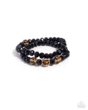 Paparazzi "Speckled Sentiment" Black Bracelet Paparazzi Jewelry