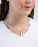 Paparazzi "Stallion Statement" Silver Necklace & Earring Set Paparazzi Jewelry