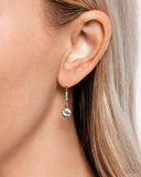 Sneaker Shimmer" White Necklace & Earring Set Paparazzi Jewelry