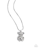 Paparazzi "Cuddly Chic" White Necklace & Earring Set Paparazzi Jewelry