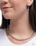 Paparazzi "Modular Maven" White Necklace & Earring Set Paparazzi Jewelry