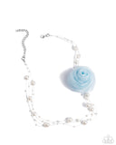 Paparazzi "Delicate Debutante" Blue Choker Necklace & Earring Set Paparazzi Jewelry