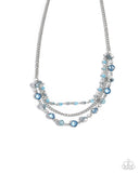 Paparazzi "Charismatic Cascade" Blue Necklace & Earring Set Paparazzi Jewelry