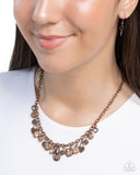 Paparazzi "LOCKS of Love" Copper Necklace & Earring Set Paparazzi Jewelry