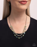 Paparazzi "Charismatic Cascade" Green Necklace & Earring Set Paparazzi Jewelry