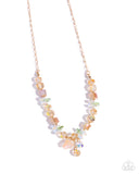 Paparazzi "Tasteful Tulip" Orange Necklace & Earring Set Paparazzi Jewelry