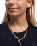 Paparazzi "Tasteful Tulip" Orange Necklace & Earring Set Paparazzi Jewelry