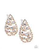 Paparazzi "Giant Glitter" Gold Post Earrings Paparazzi Jewelry