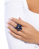 Paparazzi "Showstopping Pearls" Blue Ring Paparazzi Jewelry