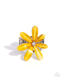 Paparazzi "Floral Feasibility" Yellow Ring Paparazzi Jewelry