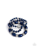 Paparazzi "Smooth Stacks" Blue Bracelet Paparazzi Jewelry