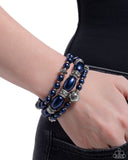 Paparazzi "Smooth Stacks" Blue Bracelet Paparazzi Jewelry