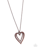 Paparazzi "Lets HEART At the Very Beginning" Copper Necklace & Earring Set Paparazzi Jewelry