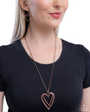 Paparazzi "Lets HEART At the Very Beginning" Copper Necklace & Earring Set Paparazzi Jewelry