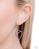 Paparazzi "Lets HEART At the Very Beginning" Copper Necklace & Earring Set Paparazzi Jewelry