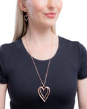 Paparazzi "Lets HEART At the Very Beginning" Rose Gold Necklace & Earring Set Paparazzi Jewelry