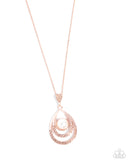 Paparazzi "Pure Pearls" Rose Gold Necklace & Earring Set Paparazzi Jewelry