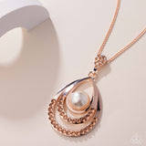 Paparazzi "Pure Pearls" Rose Gold Necklace & Earring Set Paparazzi Jewelry