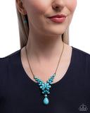 Paparazzi "Haute Havoc" Brass Necklace & Earring Set Paparazzi Jewelry