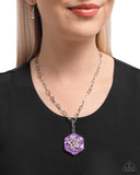 Paparazzi "Stellar Sediment" Purple Necklace & Earring Set Paparazzi Jewelry