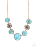 Paparazzi "Gentle Glam" Blue Necklace & Earring Set Paparazzi Jewelry