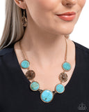 Paparazzi "Gentle Glam" Blue Necklace & Earring Set Paparazzi Jewelry