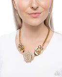 Paparazzi "Bouquet Beacon" Gold Necklace & Earring Set Paparazzi Jewelry