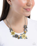 Paparazzi "GARDEN My Sparkle" Yellow Necklace & Earring Set Paparazzi Jewelry