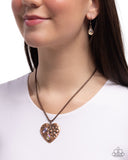 Paparazzi "Outgoing Opulence" Copper Necklace & Earring Set Paparazzi Jewelry