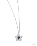 Paparazzi "Floral Flow" Purple Necklace & Earring Set Paparazzi Jewelry
