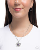 Paparazzi "Floral Flow" Purple Necklace & Earring Set Paparazzi Jewelry