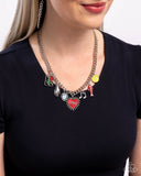 Paparazzi "Storytelling Shimmer" Red Necklace & Earring Set Paparazzi Jewelry