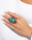 Paparazzi "Santa Fe Stance" Green Ring Paparazzi Jewelry