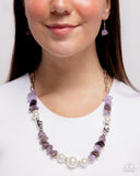 Paparazzi "Presto Pearls" Purple Necklace & Earring Set Paparazzi Jewelry