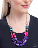Paparazzi "Eclectic Example" Purple Necklace & Earring Set Paparazzi Jewelry