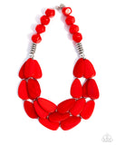Paparazzi "Smooth Spoken" Red Necklace & Earring Set Paparazzi Jewelry