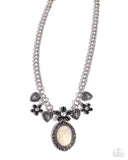 Paparazzi "Vintage Story & Ageless Account" White Necklace & Bracelet Set Paparazzi Jewelry