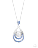 Paparazzi "Pure Pearls" Blue Necklace & Earring Set Paparazzi Jewelry