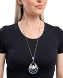 Paparazzi "Pure Pearls" Blue Necklace & Earring Set Paparazzi Jewelry