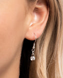 Paparazzi "Dominant Dignity" White Necklace & Earring Set Paparazzi Jewelry