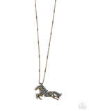Paparazzi "Stallion Spotlight" Brass Necklace & Earring Set Paparazzi Jewelry