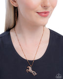 Paparazzi "Stallion Spotlight" Copper Necklace & Earring Set Paparazzi Jewelry